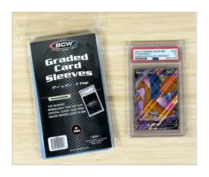 BCW Resealable Graded Trading Card Sleeves - Compatible with PSA, BGS, SGC, CSG & HGA Cards - 100-Pack Value, Trading Card Sleeve