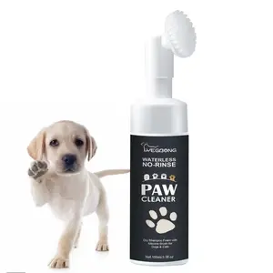 100Mlpaw Cleaner Foam Dog Claw Cleaner Cat Paw Cleaner Waterless Pet Shampoo with Dog Brush for Rinse-Free Cat Paw Deep Cleanser YEGBONG