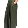 Women's Plain Plicated Pocket Wide Leg Pants, Casual Comfy High Waist Trousers for Summer, Ladies Bottoms for Daily Wear Womenswear