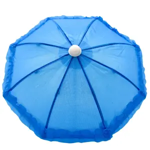 Blue Umbrella with Ruffle 5" (Each)