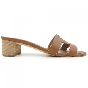 Pre-owned HERMÈS Calfskin Small Leather Goods Hermes Oasis Calf Sandals