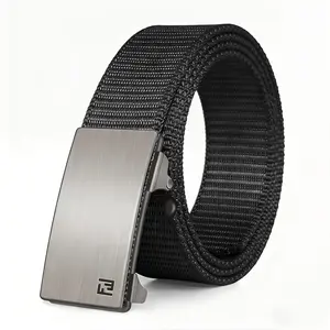 【Fall Sale】Fairwin Men's Ratchet Web Strap Micro-Adjust 1.25" Nylon Auto Buckle Sleek Golf & Casual Style Trendy Must-Have Ratchet Ironhide Black Navy Groove boy fashion Adjustable for Men Quick-Release Durable modern cinto para hombre Tactical outfit