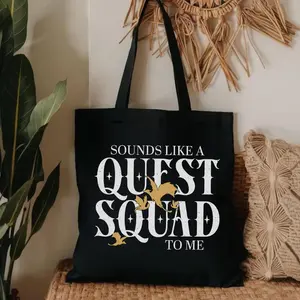 Fourth Wing Tote Bag, Basgiath War College Canvas Bag, Dragon Rider, Quest Squad Bag, Tote Bag, Fantasy Reader