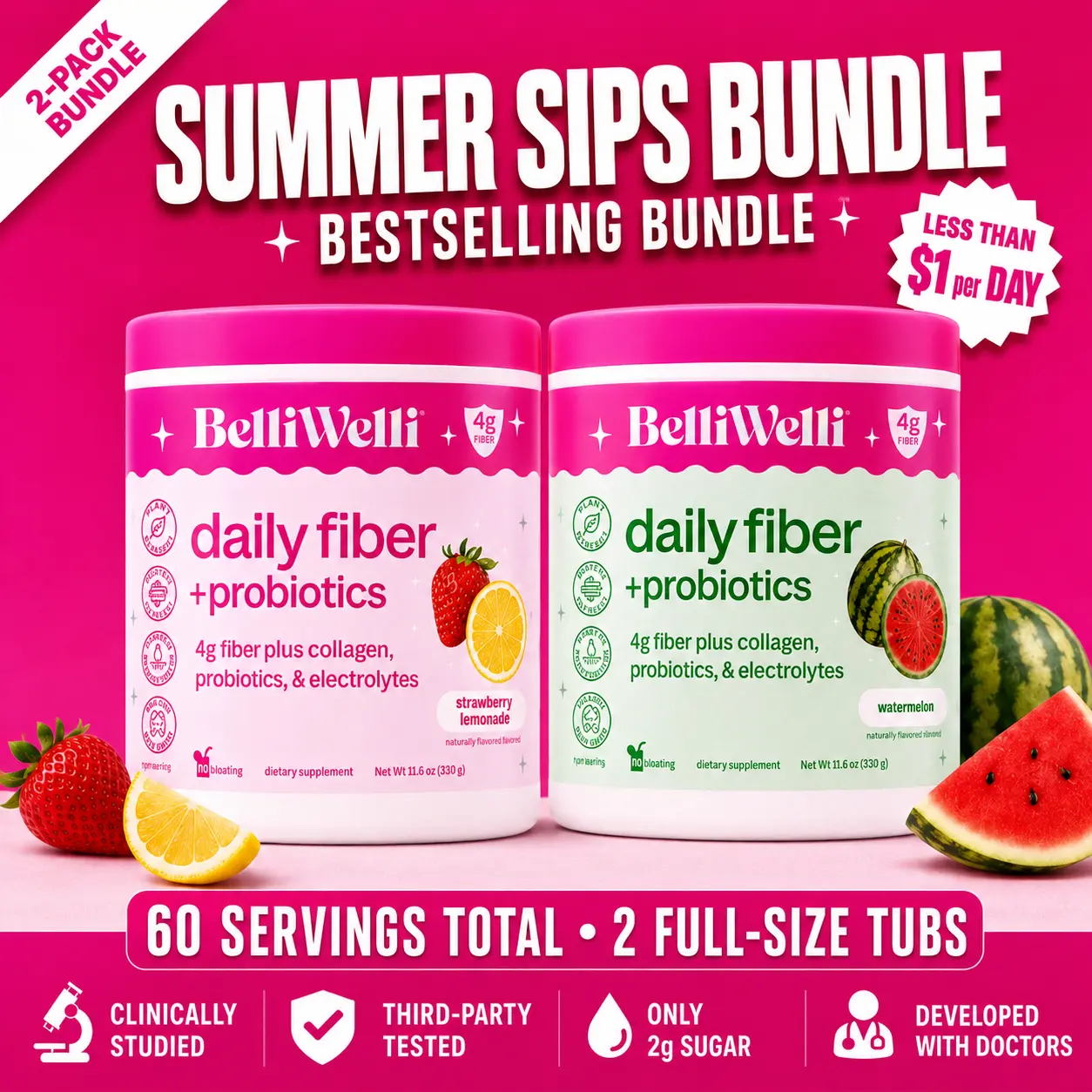 Special Bundle- BelliWelli Daily Fiber + Probiotics + Collagen Healthcare Fitness Special Bundle- BelliWelli Daily Fiber + Probiotics + Collagen Healthcare Fitness