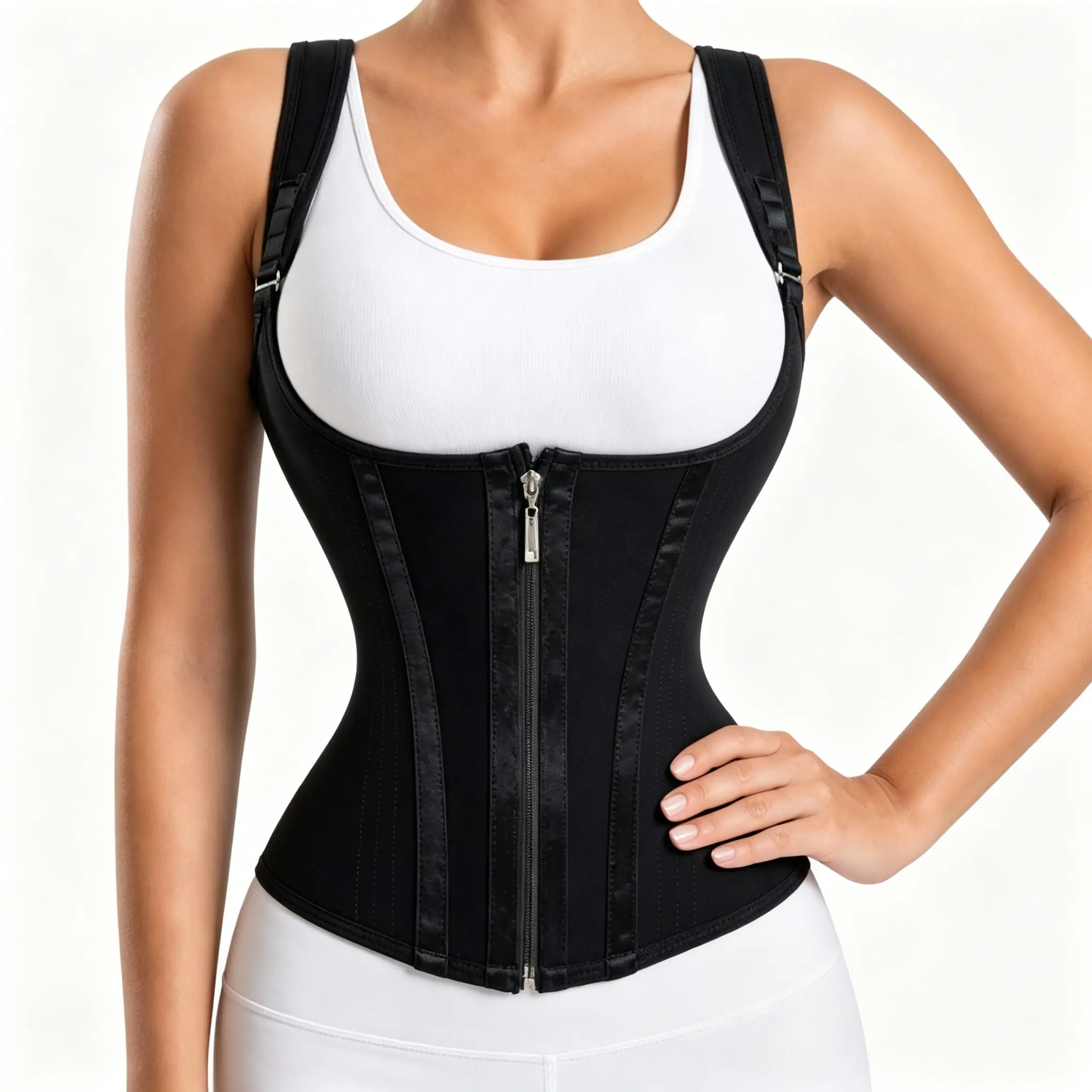 CZXMY Waist Shapewear for Women Girdle Workout Shapewear with Adjustable Shoulder Strap Compression Dress Fabric Fit