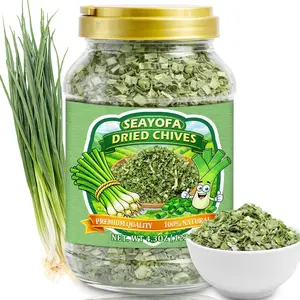 4.3 oz Premium Dried Chives Flakes, Dehydrated Green Chives Seasoning for Cooking, Soups, Sauces, Ramen & Garnish, Carefully Chopped, All-Natural, Gluten-Free, No Additives