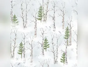 Snowflake Lodge | Winter Woods White by Courtney Morgenstern for 3 Wishes | 22214-WHT