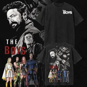 The Boys Menswear Gift for Movie Fans Top Apparel Classic Oversized Seamless Simple Straight Man Designer Shirts Men's Regular Fit Floral Print Tee Heavyweight Cotton T-Shirts Featuring Epic Panther Design