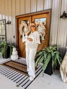 Scuba Collared Pullover & Pants Set || H. Grey