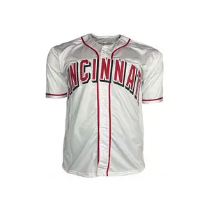 Jonathan India Autographed Cincinnati White Custom Baseball Jersey Beckett