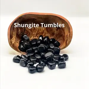 Natural Shungite Tumble Stone for EMF Protection and Balance - 1 Stone for Energy Cleansing and Healing