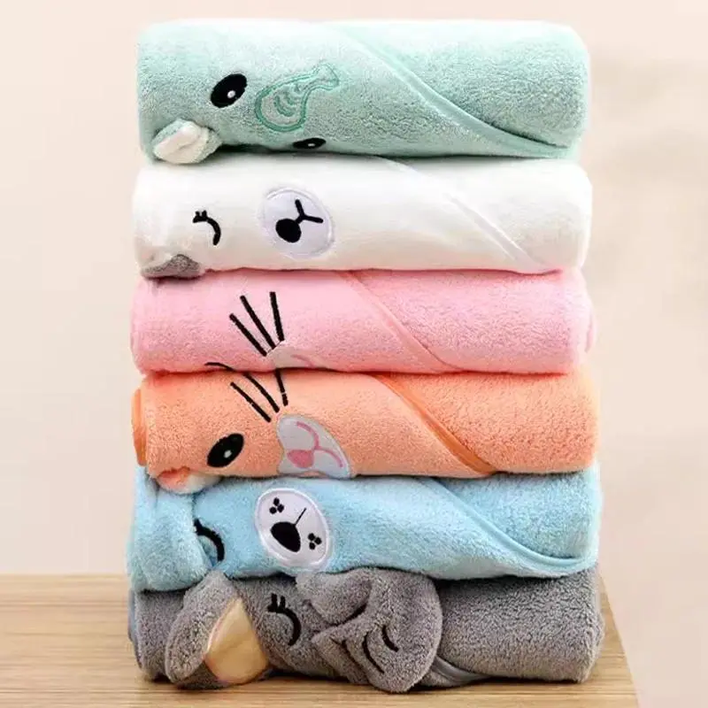 Super Soft Baby Bath Towel - Absorbent Newborn Swaddle Wrap for Girls, 0-3 Months (Home Care Supplies), Girl