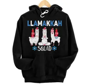 Llamakkah Squad Menorah Hanukkah Llama Cute Alpaca Chanukah Hoodie, Sweatshirt, T-Shirt
