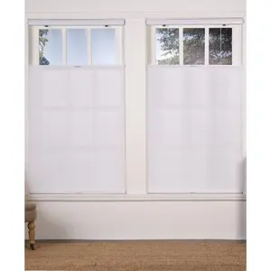 212 MAIN Cordless Light Filtering Top Down Bottom Up Adjustable Windowshades, White Cordless Blinds - 60 x 72 in (UBG60X72PO Model)