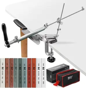 Professional Knife Sharpener 10 Whetstones, 360° Rotation