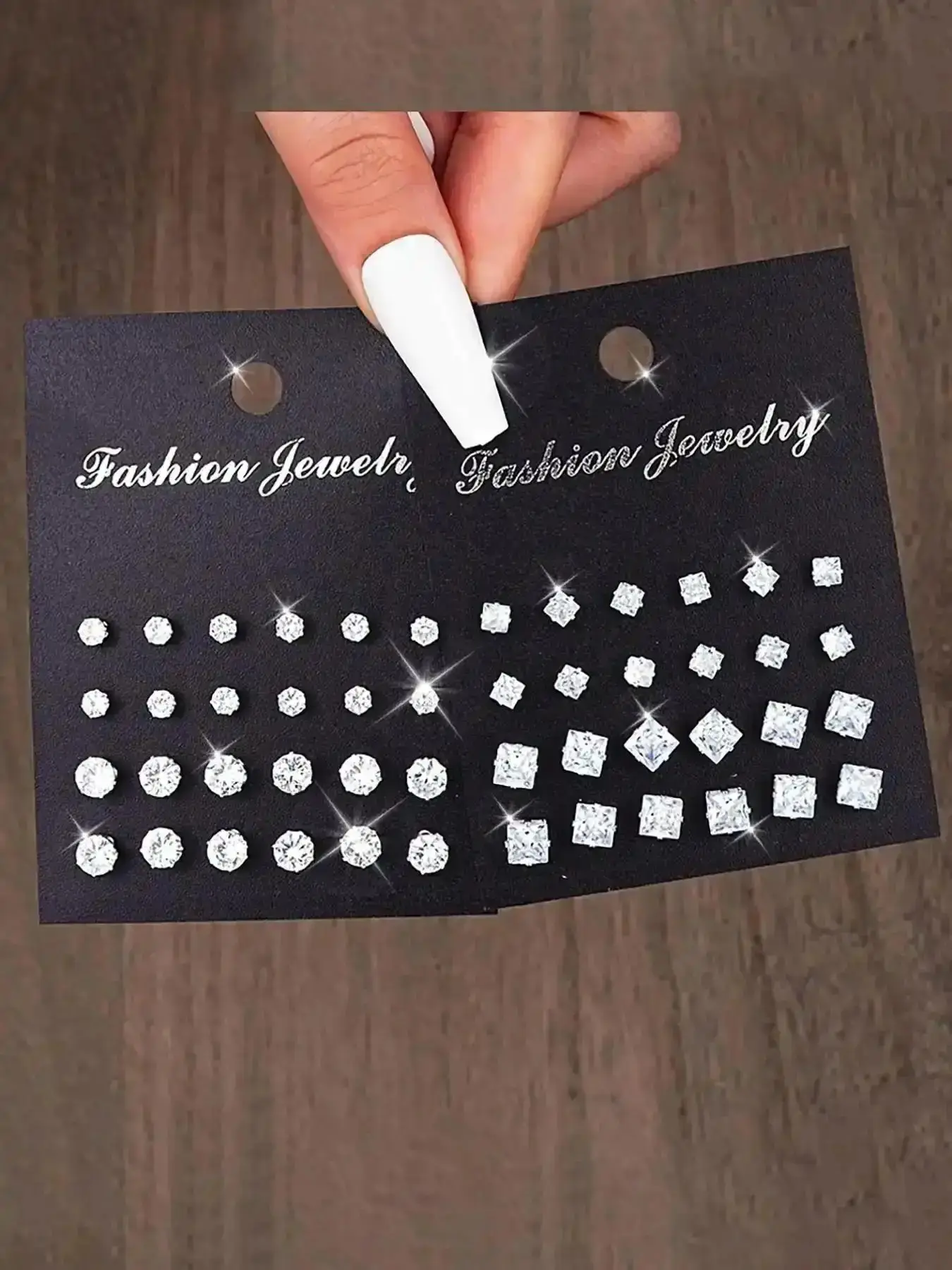Simple Round & Square Shaped Rhinestone Earrings, Stud Fashion Jewelry for Party, Daily Clothing Decor, Trendy All-match & Exquisite for Birthday classic design everyday essential versatile style comfort wear wardrobe