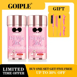 Hair Wax Stick Set for Styling Long-Lasting Slick Stick Smooths Flyaways Edge Frizz Includes Edge Brush Bristle Brush Hair Comb Gel Haircare Daily