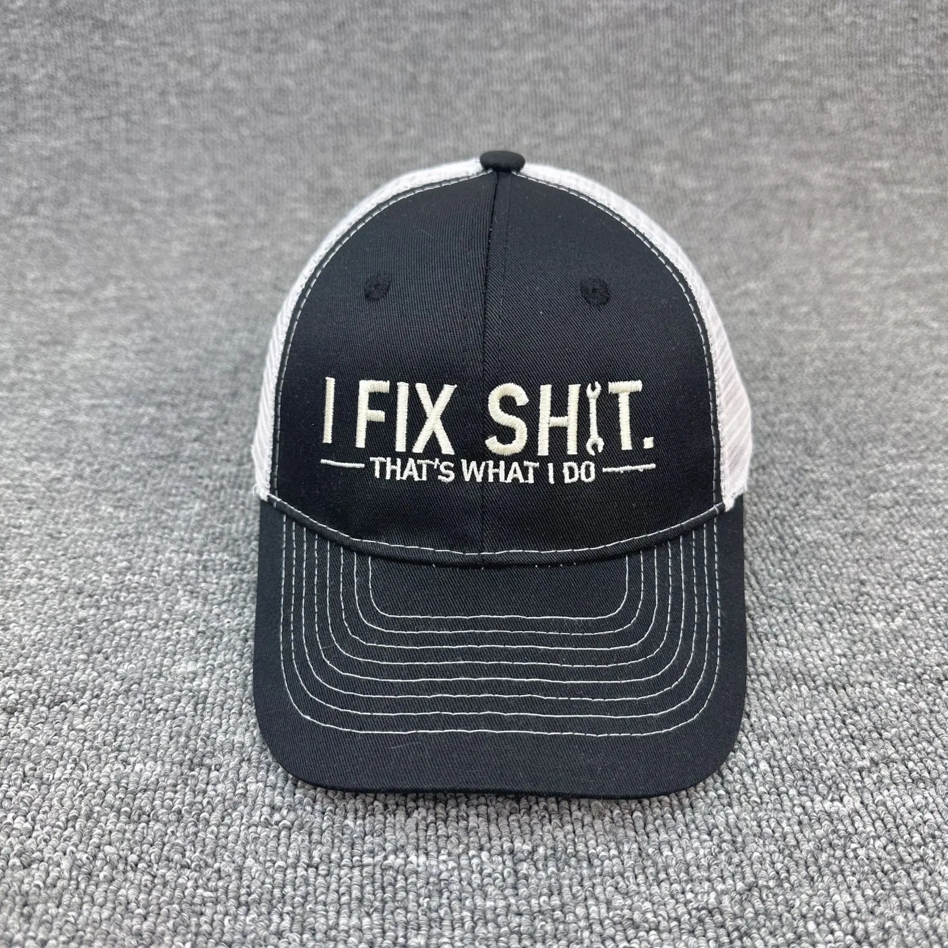 I Fix Embroidered Unisex All-Season Trucker Hat for Sports, Outdoor, Fishing - Funny Gift for Men & Women