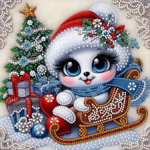 5D DIY Christmas Crystal Diamond Painting Kit, Unframed Wall Art Decor, Perfect Holiday Gift, 30x30cm, Suitable for Living Room & Bedroom