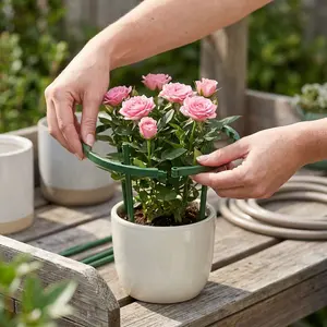 Adjustable Climbing Flower Plant Rack Set, Indoor & Outdoor Garden Support, Versatile Use, Plastic Stakes for Potted Vines, Space-Saving Design