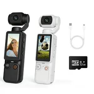 Portable Ultra HD Video Recorder with 180° Rotating Lens, Handheld Stabilizer Pocket Camera, Full Body Camera for Vlogging, Travel & Daily Life Recording, USB Rechargeable,  Vlogging Camera, Modern Gadget, Durable Construction, Camcorder