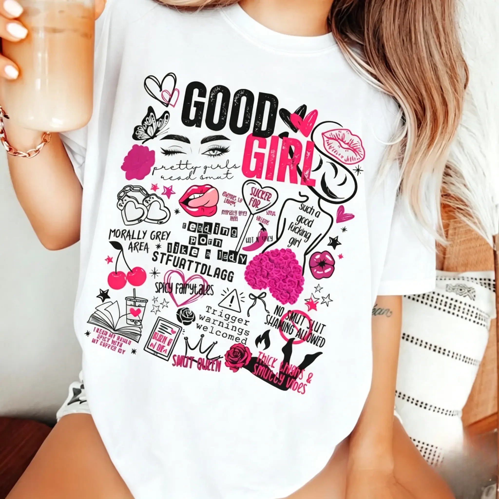 Good Girl Shirt, Spicy Reader Gift Dark Romance Shirt, Smut Reader Shirt, Spicy Book Lover Tee, Funny Reader Gifts Bookish Shirt - Double-sided printing #   Book Lover #   TikTokMadeMeBuyIt #   TikTokShop