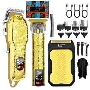 LQT Professional Hair Clippers for Men, Hair Trimmer Cordless Barber Clippers and Trimmers Set, Hair Cutting Kit for Men Grooming Holiday Gifts