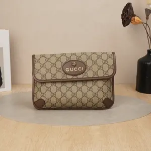 Pre-owned GUCCI Canvas Shoulder Bags Vintage Medium Tiger Head DS047480 A120