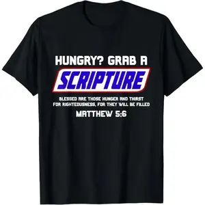 Cotton Short Sleeve  T-Shirt Funny Scripture Gifts, Bible Verse, Famous Scriptures, Quote T-Shirt, Gift for Men for Woman, Menswear Graphic Casual Top