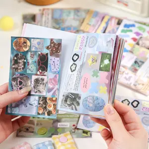 30 Sheets/book Stickers, Copper Paper Material, Vintage Memo Series, Retro Theme Decorative Stickers for Journals, Water Bottles, Multi-Scene Use, DIY Sticker Paper