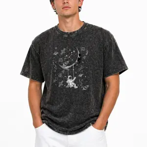 Purple Astronaut T-Shirt with Funny NASA Moon Swing Design – Perfect for Space and Science Fans