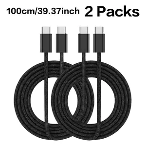 60W USB-C Fast Charging Cable (USB 2.0 Type-C), Compatible with Samsung Galaxy S21/S21+/S20+ Ultra/Note 20, Pixel 4/3 XL, MacBook Air, iPad Pro