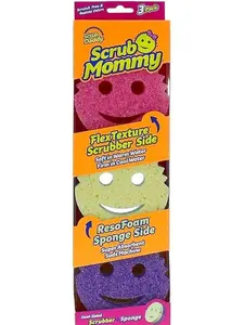 Scratch-Free Multipurpose Dish Sponge - BPA Free & Made with Polymer Foam - Stain & Odor Resistant Kitchen Sponge (3 Count)