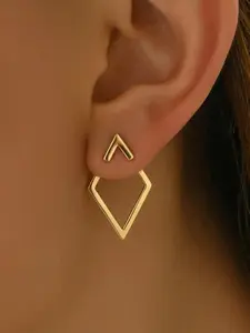 Women's Geometric Ear Studs, Retro Style Irregular Design, Perfect for Daily Wear & Special Occasions, Ideal Gift for Her