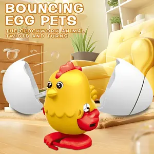Walking Toys with Winding Eggs - Spring-Mechanism Pop-Up Ducks, Tricky Novelty Gifts Suitable for Parties, Pranks & Tricks, for Ages (No / Operation)