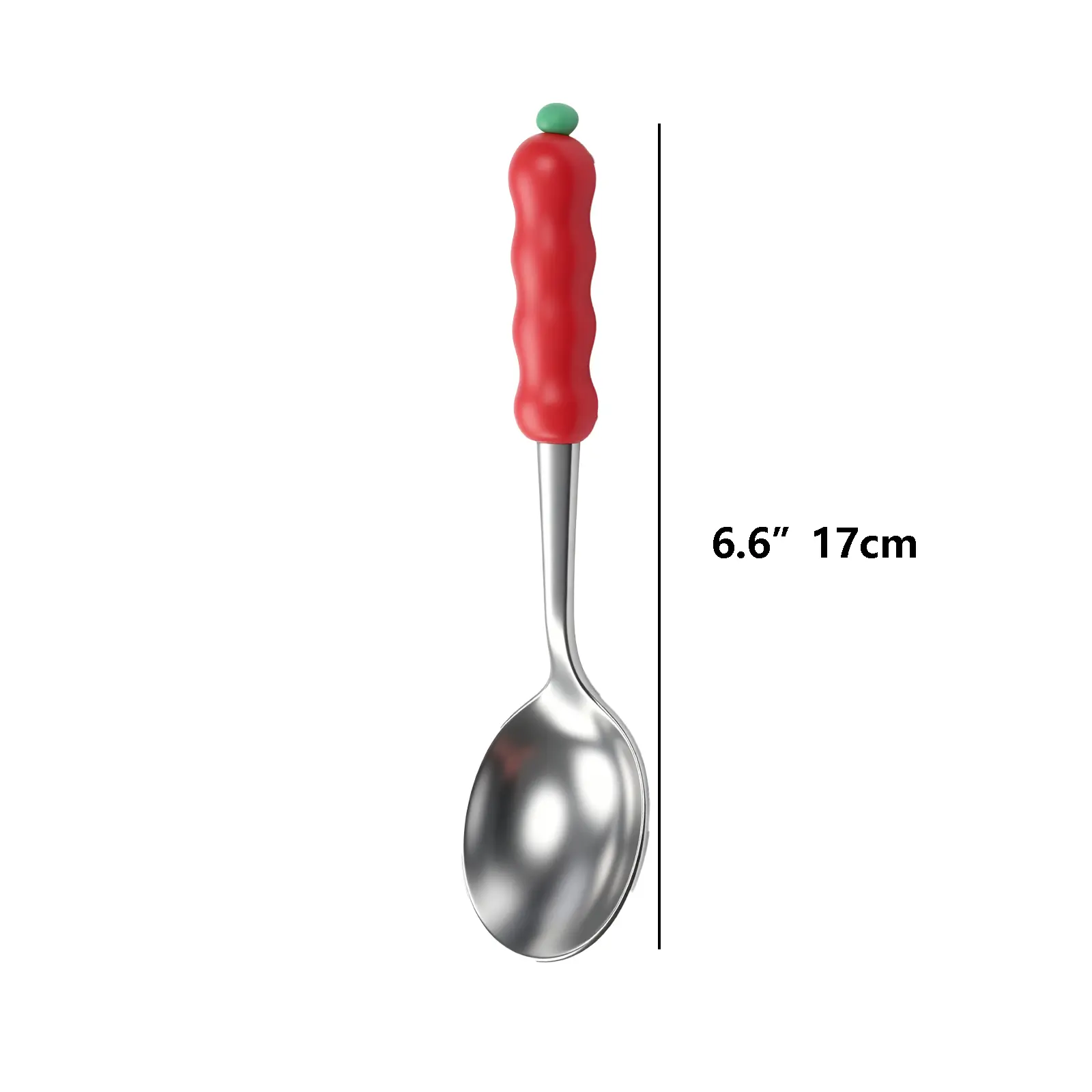 Fruit Shaped Dinner Spoon 17.5em - Red