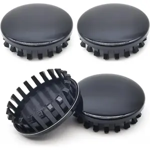 4 Car Wheel Hub Cap, 73.1mm ID 83mm OD Tire Center Dust and Rust-Proof Sports Decoration, Snap-on Wheel Rim Protection Cover Replacement 22837060, Compatible with Chevrolet GMC (Black)