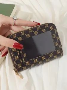 Women's Fashionable Plaid Pattern Card Holder, Casual Versatile Zipper Card Holder, Simple Multi Card Clip for Outdoor Activities, Travel, and School