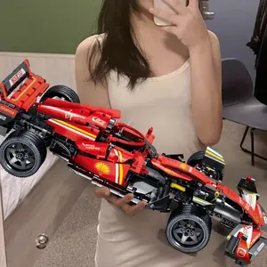 1361Pcs Ferrari F1 Technical Red Sport Car Building Blocks 42207 Champion sports car Mechanical Group Bricks Assembly Bricks Toys Sets Vehicle Bricks Gift Stem Building Block Model Building Blocks