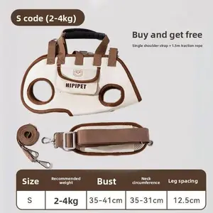 New Portable Pet Carrier Backpack – Breathable Travel Bag for Cats & Small Dogs, Handheld, Shoulder & Backpack 3-in-1 Multifunction Carrier with Safety Leash