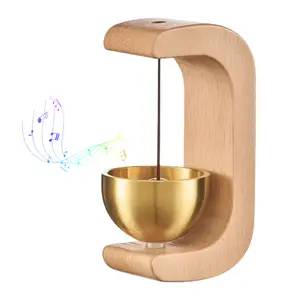 Keefrash Magnetic Wooden Door Chime, Suction Door Type Solid Wood Wind Chime, Cute Hangable Entry Door Chime,  Fridge Magnet, Home Decor Supplies