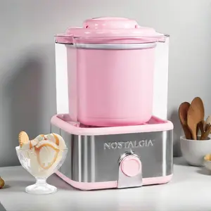 Nostalgia 2 Qt Stainless Steel Ice Cream Maker