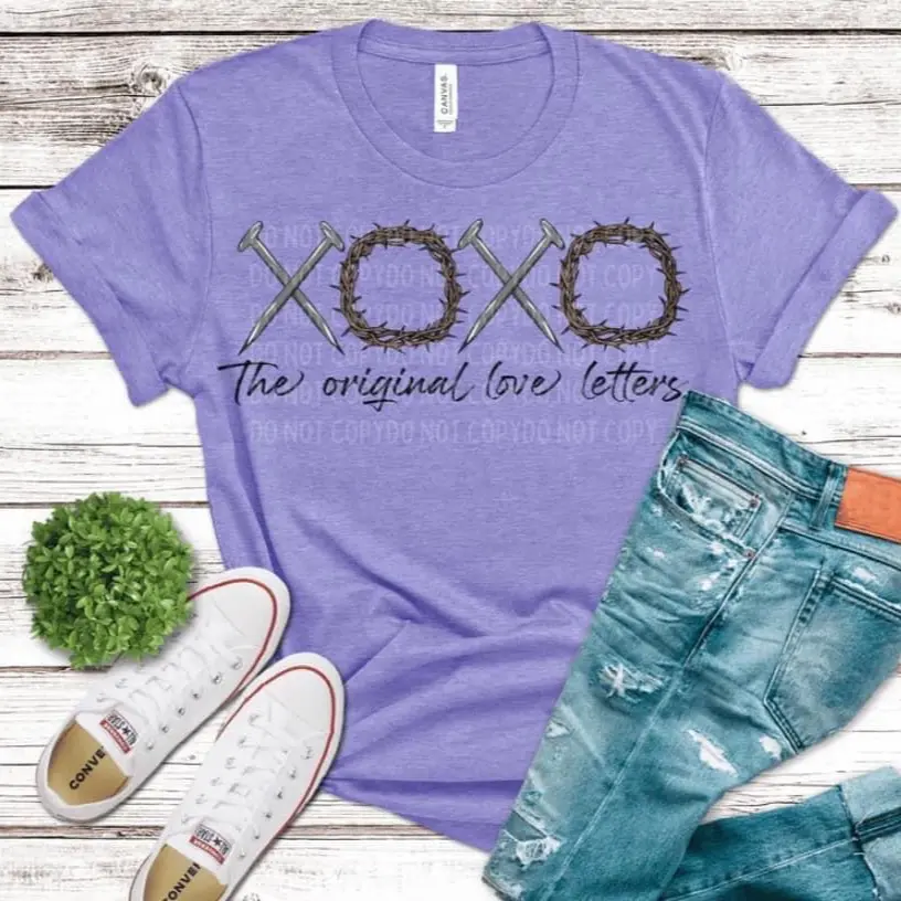 The Original Love letters XOXO casual cotton tee Graphic Tops Womenswear