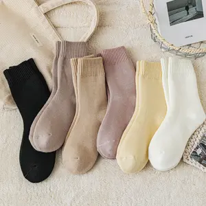 6 Pairs Women's Soft Warm Crew Socks - Cozy Thermal Socks for Fall & Winter, Ideal for Women's Daily Wear, Home Lounging & Casual Outings, Perfect Thanksgiving & Christmas Gifts