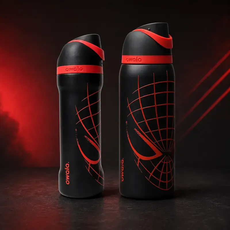 Owala Spider 24oz & 32oz Insulated Stainless Steel Water Bottle, Leakproof Flip Lid Sports Tumbler, Reusable Portable Drink Bottle for School, Gym, Travel & Daily Hydration