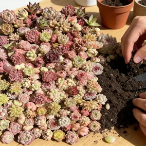 100 PCS Random Assorted Succulents Live Plants｜Bare Root｜1–1.5 Inch Mini Succulents｜DIY Kit｜Easy Care｜Beginner Friendly｜Home & Garden Decor