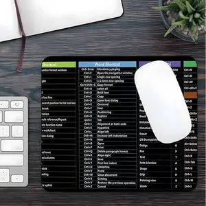 Excel Shortcuts Pattern Mouse Pad,  1 Count Rectangle Made for Gaming Gaming Mouse Pad, Non-slip Mousepad, Office Desk Keyboard Mouse Pad, Office Desk Accessories, for Home Office Game Room Desk, Office Supplies