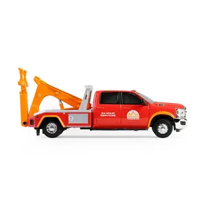 2022 Ram 3500 Dually Wrecker - Red & Orange (Dually Drivers Series 16) Diecast 1:64 Scale Model - Greenlight 46160E
