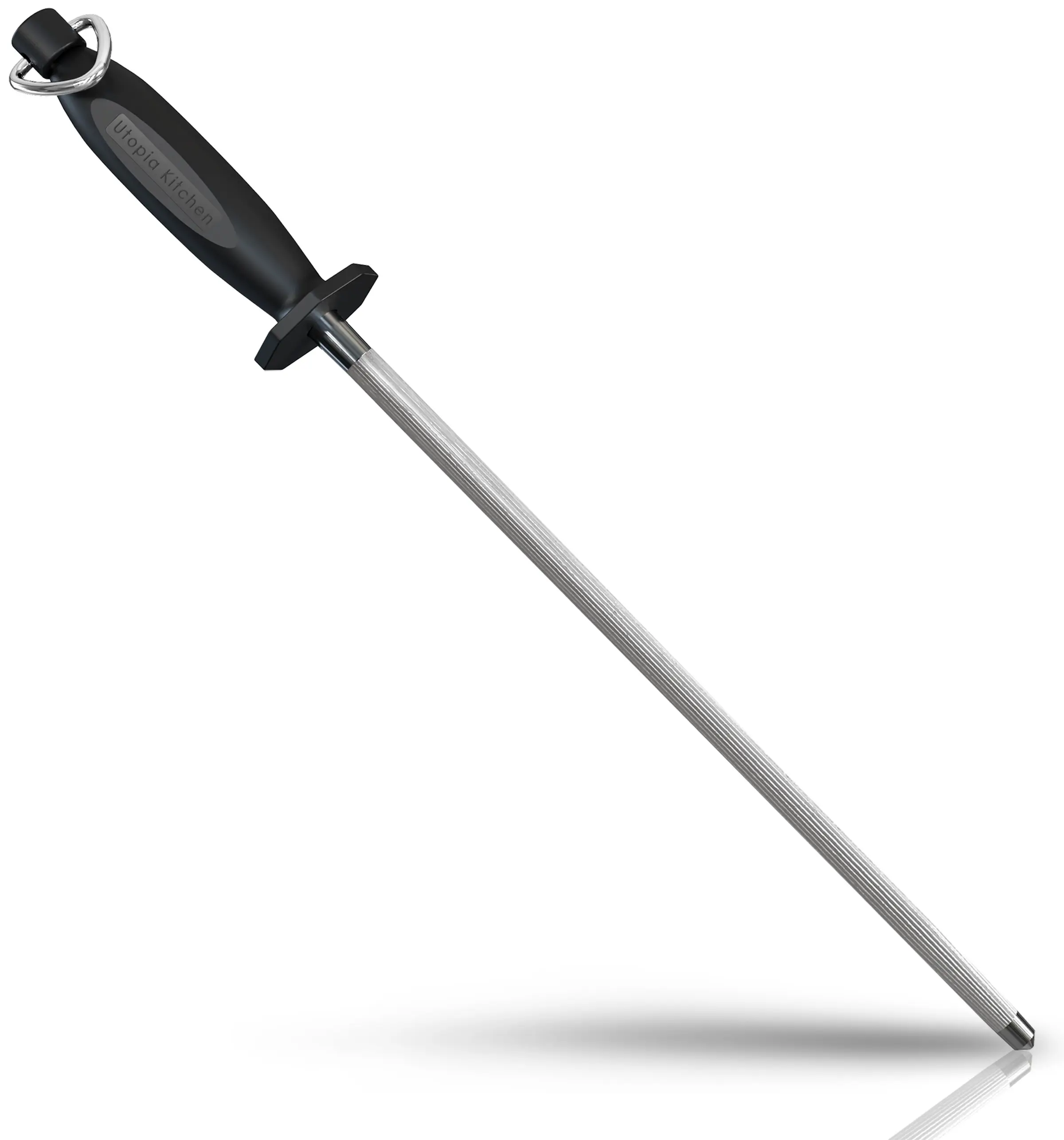 Kichly  Carbon Steel Knife Sharpener Rod, Keep Your Knives Razor Sharp for Home Use