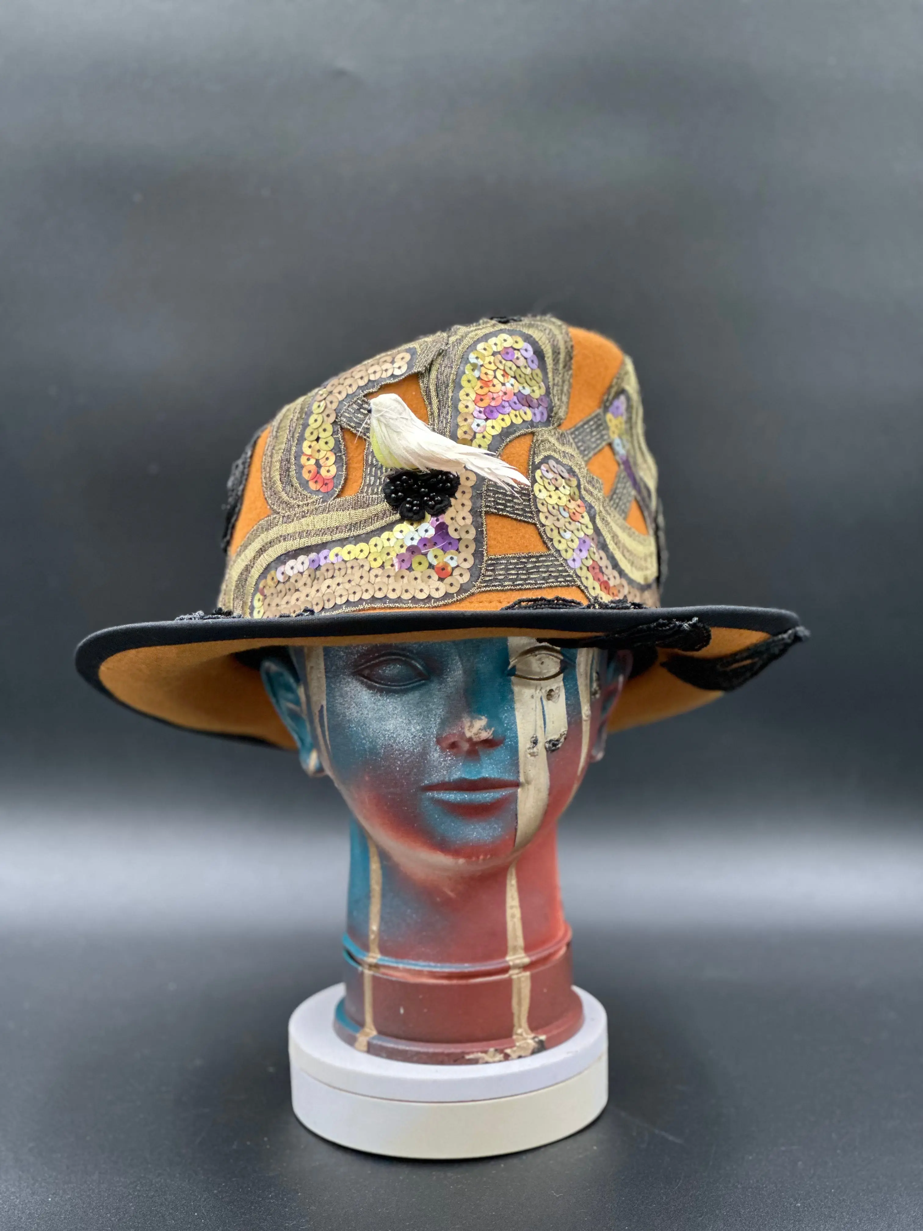 New Orleans Mustard Wool Top Hat
